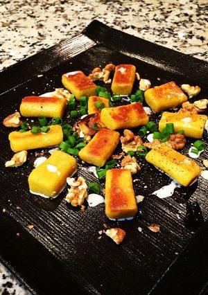 サツマイモフレークの焼きニョッキ♪-レシピのメイン写真