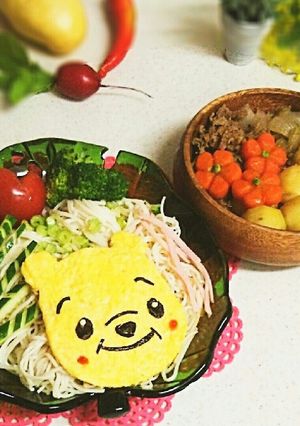 プーさんソーメン&肉じゃが-レシピのメイン写真