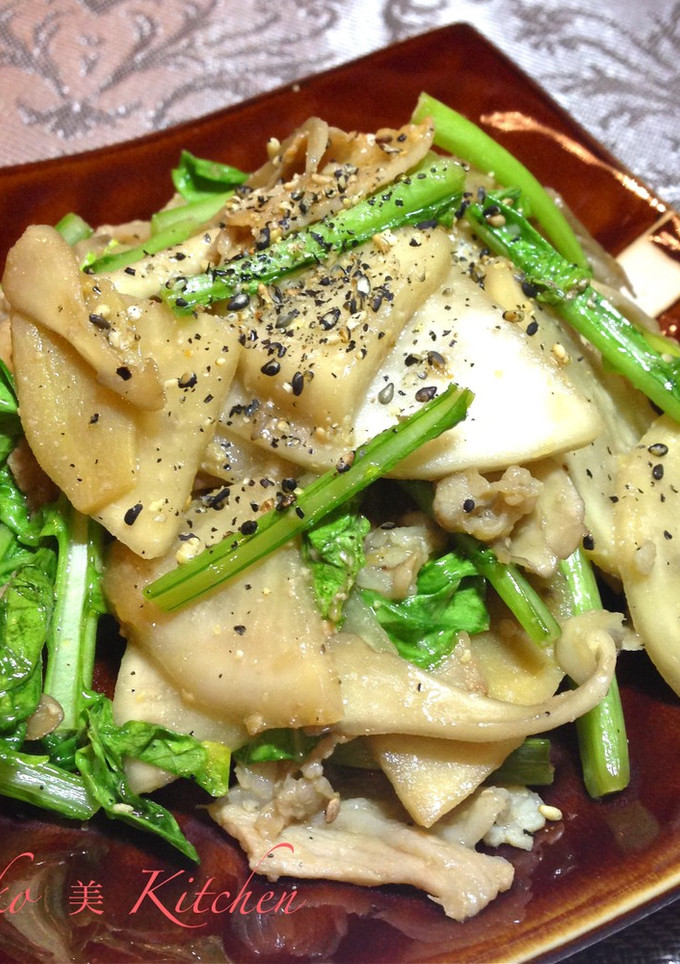 かぶと舞茸の生姜味噌炒め-レシピのメイン写真