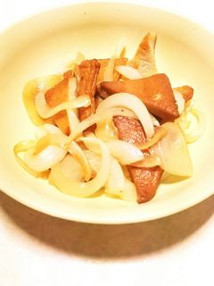 玉ねぎさつま揚げ醤油炒め-レシピのメイン写真