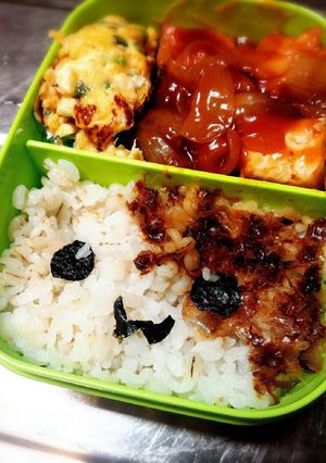 一分で!簡単キャラ弁(ハム太郎)-レシピのメイン写真