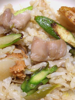 アスパラとベビーホタテの炊き込みご飯-レシピのメイン写真