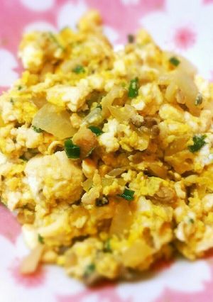 超簡単！ご飯が進む白だしの煎り豆腐♪-レシピのメイン写真