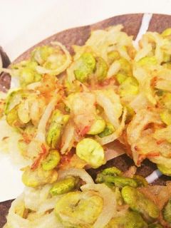 金麦CM風*そら豆のかき揚げ*-レシピのメイン写真