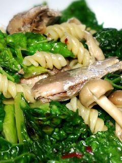 黒キャベツとオイルサーディンのパスタ-レシピのメイン写真