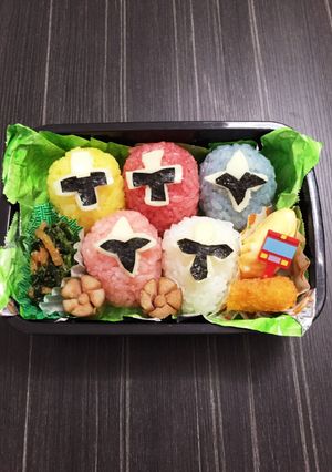 手裏剣戦隊ニンニンジャー☆キャラ弁-レシピのメイン写真