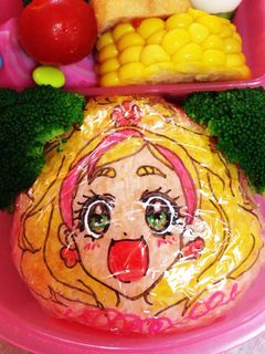 簡単に可愛いキャラ弁♡キュアフローラ-レシピのメイン写真
