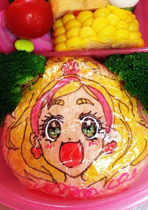 簡単に可愛いキャラ弁♡キュアフローラ-レシピのメイン写真