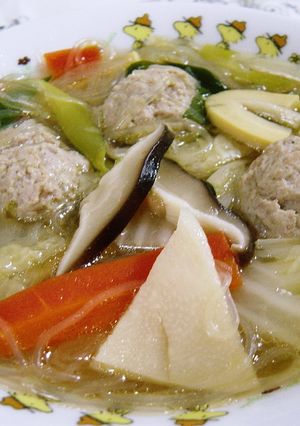めちゃうま！鶏団子と春雨のスープ煮-レシピのメイン写真