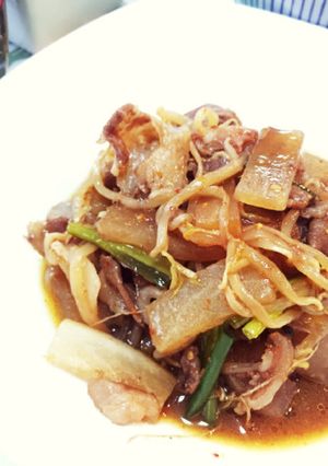 豚肉と大根の甘辛ウスター炒め-レシピのメイン写真