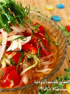 ちょい足しコクうまアップ♡ぶっかけ素麺♡-レシピのメイン写真