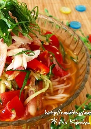 ちょい足しコクうまアップ♡ぶっかけ素麺♡-レシピのメイン写真