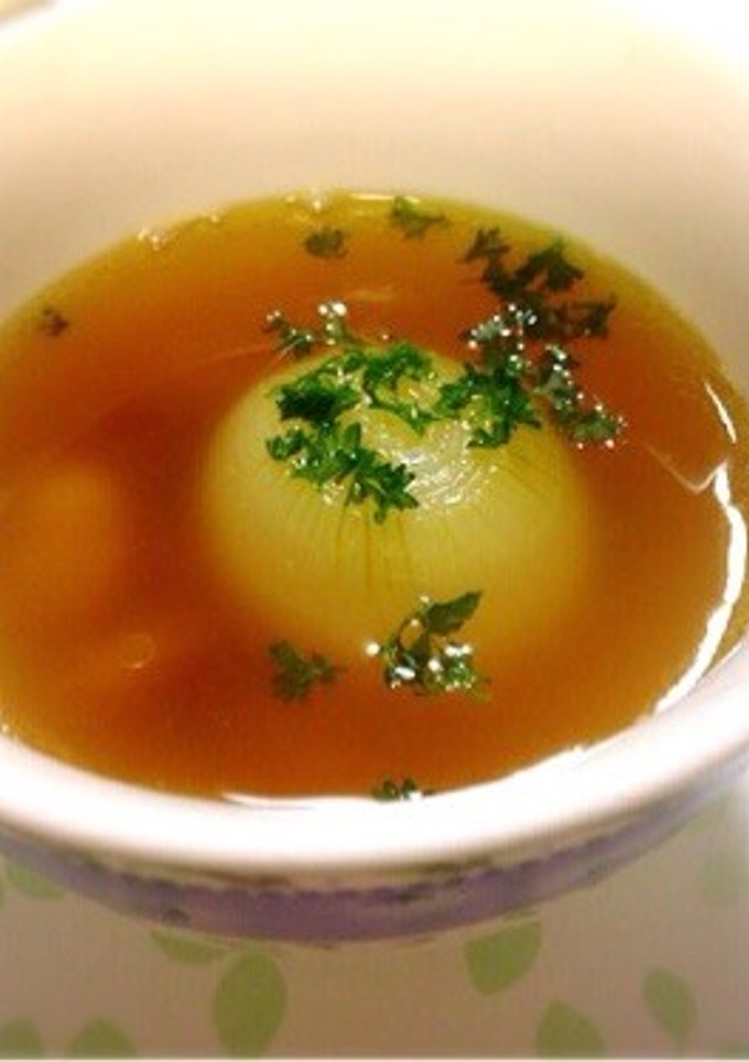 新玉ねぎの丸ごとスープ-レシピのメイン写真