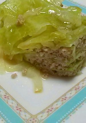 手軽にキャベツと豚ひき肉のミルフィーユ♪-レシピのメイン写真