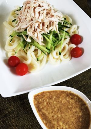 簡単！バンバンジー風サラダうどん-レシピのメイン写真
