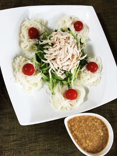 ランチ!バンバンジー風!サラダそうめん-レシピのメイン写真