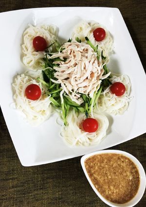 ランチ！バンバンジー風！サラダそうめん-レシピのメイン写真