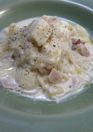 しらたきで豆乳クリームパスタ-レシピのメイン写真