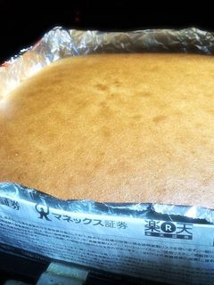 新聞紙型でしっとり♡パンケーキカステラ-レシピのメイン写真