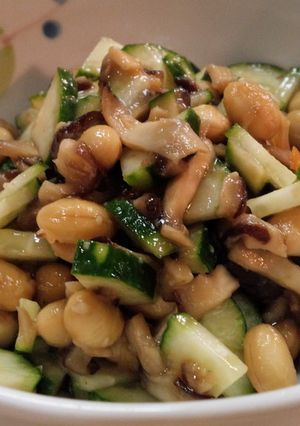 大豆と椎茸の甘味噌煮♪胡瓜和え-レシピのメイン写真