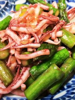 イカとアスパラの塩レモンバター炒め-レシピのメイン写真