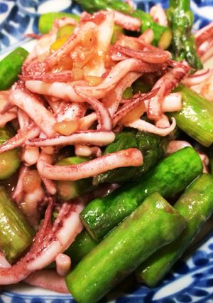 イカとアスパラの塩レモンバター炒め-レシピのメイン写真