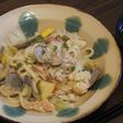 あさりの豆乳クリームうどん