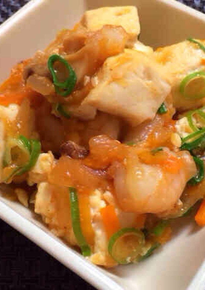 ちょっと甘めのエビマーボー豆腐-レシピのメイン写真