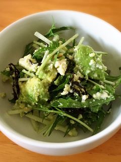 水菜 アボカド白和え-レシピのメイン写真