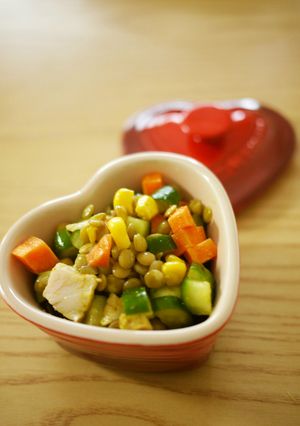 簡単！レンズ豆のスパイシーカレーマリネ♪-レシピのメイン写真
