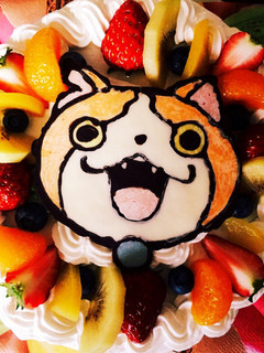 妖怪ウォッチジバニャン誕生日ケーキ-レシピのメイン写真