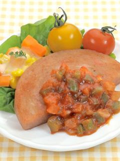 ☆ハムステーキ・夏野菜ソースがけ☆-レシピのメイン写真
