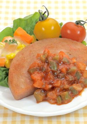 ☆ハムステーキ・夏野菜ソースがけ☆-レシピのメイン写真