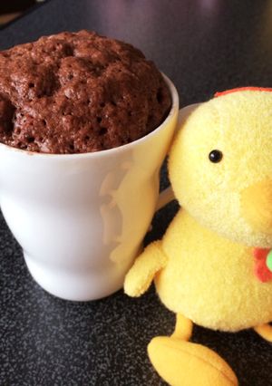 レンジでケーキ★ココア&ココナッツオイル-レシピのメイン写真