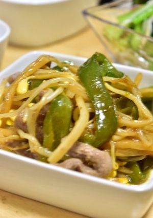 豆もやし入り!豚肉の青椒肉絲-レシピのメイン写真