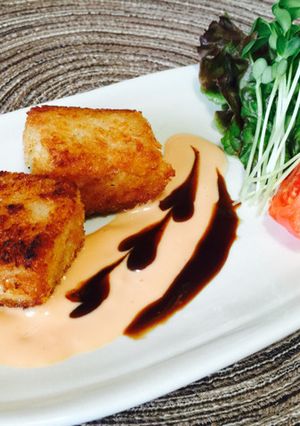 外カリッ☆中トロ♪ピーナッツ豆腐のフライ-レシピのメイン写真