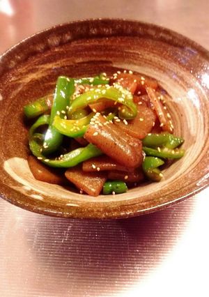 簡単☆お弁当おつまみ!ピーマンこんにゃく-レシピのメイン写真