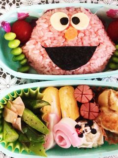 キャラ弁 ☆エルモ-レシピのメイン写真