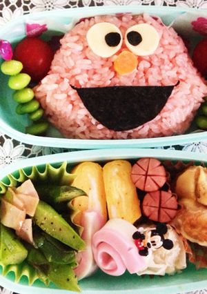 キャラ弁 ☆エルモ-レシピのメイン写真