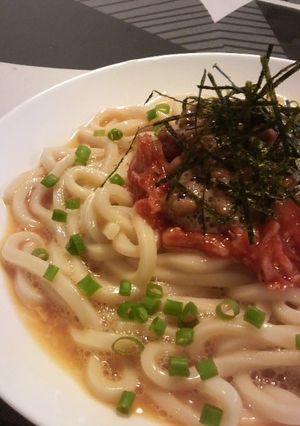 かまたまキムチ納豆うどん-レシピのメイン写真