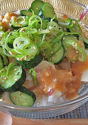 超簡単！ごまドレで冷や汁-レシピのメイン写真