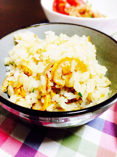 簡単!ホタテとなめたけの炊込みご飯-レシピのメイン写真