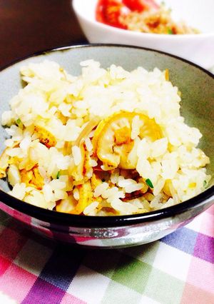 簡単！ホタテとなめたけの炊込みご飯-レシピのメイン写真