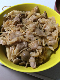豚肉キノコ丼-レシピのメイン写真