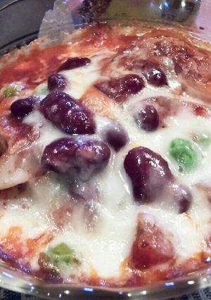 フライパンdeチキンと豆のチリソース煮込-レシピのメイン写真