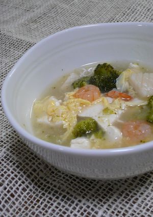 豆腐と魚介のトロトロかき玉酢～プ★-レシピのメイン写真