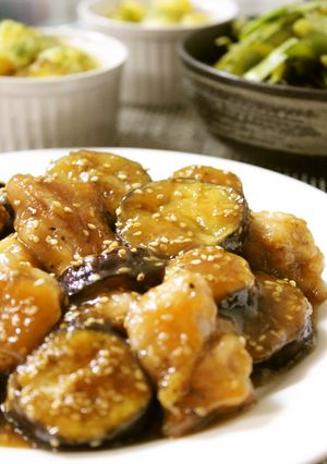 ご飯が進む＊鶏もも肉と茄子の甘辛焼き-レシピのメイン写真