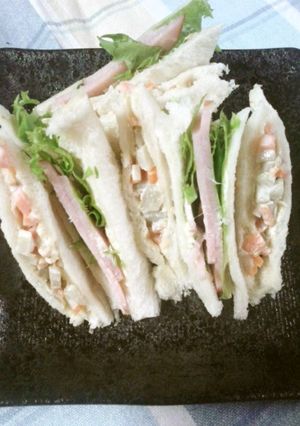 みじん切りごぼうサラダサンドイッチ♪-レシピのメイン写真