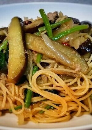 茄子とツナの生姜が香るパスタ-レシピのメイン写真