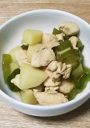 じゃがいもとササミとピーマンの煮物-レシピのメイン写真
